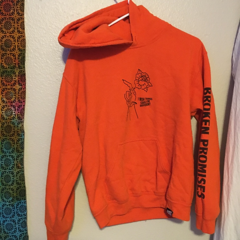 Orange Broken Promises sweatshirt